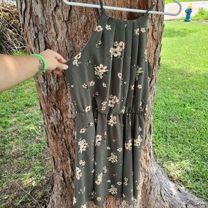 Francesca's | Large | Green Dress | Flower Print| NWT